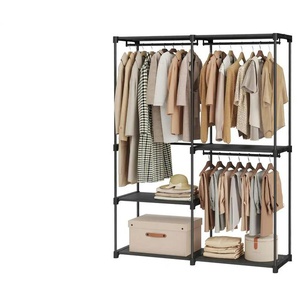 Kompaktgarderobe   ¦ schwarz ¦ Maße (cm): B: 138 H: 182