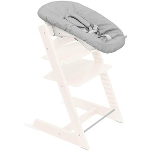 Stokke Hochstuhl-Babyschale Tripp Trapp Newborn Set, Hellgrau, Textil, Uni, 59x15x27 cm, Textiles Vertrauen - Oeko-Tex®, Oeko-Tex® Standard 100, 5-Punkte-Sicherheitsgurt, Bezug abnehmbar und maschinenwaschbar, Babymöbel, Hochstühle & Zubehör,