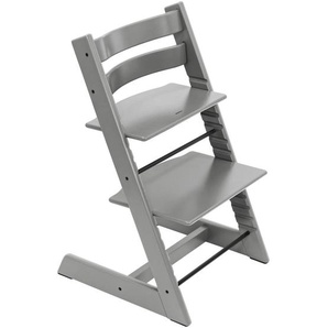 Stokke Hochstuhl Tripp Trapp, Grau, Holz, Buche, massiv, Hartholz, 46x79x49 cm, Fußstütze verstellbar, Sitzfläche speichel- und schweißechte Lackierung, höhenverstellbar, Babymöbel, Hochstühle & Zubehör, Hochstühle