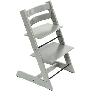 Stokke Hochstuhl Tripp Trapp, Salbeigrün, Holz, Buche, massiv, 46x79x49 cm, Fußstütze verstellbar, Sitzfläche verstellbar, Babymöbel, Hochstühle &