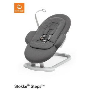 Stokke Hochstuhlliege Steps Bouncer , Weiß , Textil , 55x11 cm , 5-Punkte-Sicherheitsgurt, Bezug abnehmbar und maschinenwaschbar, Liegefunktion ab Geburt, nutzbar als Liege Wippe, ideal zum Füttern auf Augenhöhe , Babymöbel, Hochstühle & Zubehör,