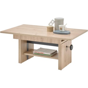Stolkom Sp.z.o.o. Couchtisch Event höhenverstellbar, ausziehbar, BxHxT 110-150x48-63x65 cm, Höhenverstellbar mit Liftmechanik und ausziehbar in 3 Farbausführungen