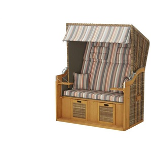 Strandkorb Glücksburg - holzfarben - Materialmix - 140 cm - 160 cm - cm 80,0 | Möbel Kraft