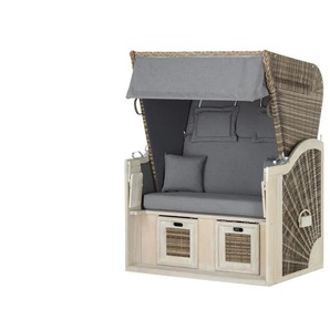 Strandkorb Husum - braun - Materialmix - 125 cm - 170 cm - cm 90,0 | Möbel Kraft