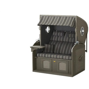 Strandkorb Karlshagen - grau - Materialmix - 135 cm - 160 cm - cm 98,0 | Möbel Kraft