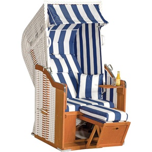 Strandkorb SUNNYSMART Rustikal 250 Plus Strandkörbe weiß (korpus: natur, bezug:) Strandkörbe