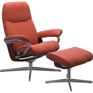Stressless® Fußhocker Consul, mit Cross Base, Größe S, M & L, Holzakzent Braun