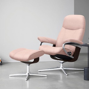 Stressless® Fußhocker Consul, mit Cross Base, Größe S, M & L, Holzakzent Braun