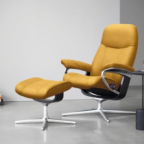 Stressless® Fußhocker Consul, mit Cross Base, Größe S, M & L, Holzakzent Schwarz