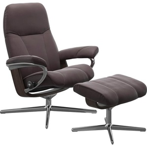 Stressless® Fußhocker Consul, mit Cross Base, Größe S, M & L, Holzakzent Wenge