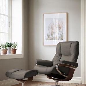 Stressless® Fußhocker Mayfair, mit Cross Base, Größe S, M & L, Holzakzent Braun