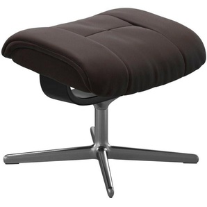 Stressless® Fußhocker Mayfair, mit Cross Base, Größe S, M & L, Holzakzent Schwarz