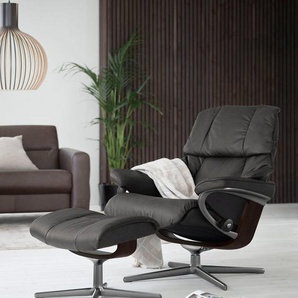 Stressless® Fußhocker Reno, mit Cross Base, Größe S, M & L, Holzakzent Braun