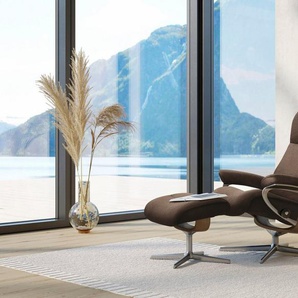 Stressless® Fußhocker View, mit Cross Base, Größe S, M & L, Holzakzent Eiche