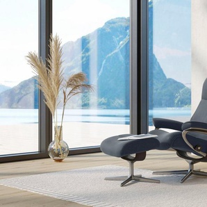 Stressless® Fußhocker View, mit Cross Base, Größe S, M & L, Holzakzent Wenge