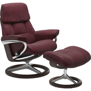 Stressless® Hocker Ruby, mit Signature Base, Gestell Eiche, Wenge, Braun & Schwarz