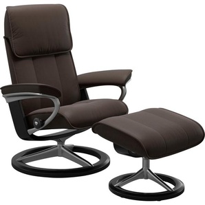 Stressless® Relaxsessel Admiral (Set, Relaxsessel inkl. Hocker), mit Signature Base, Größe M & L, Gestell Schwarz