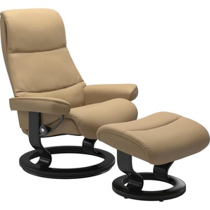 Stressless® Relaxsessel View (Set, Relaxsessel mit Hocker), mit Classic Base, Größe M,Gestell Schwarz