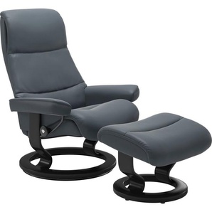 Stressless® Relaxsessel View (Set, Relaxsessel mit Hocker), mit Classic Base, Größe M,Gestell Schwarz