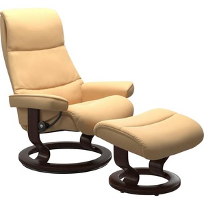 Stressless® Relaxsessel View (Set, Relaxsessel mit Hocker), mit Classic Base, Größe S,Gestell Braun