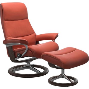 Stressless® Relaxsessel View (Set, Relaxsessel mit Hocker), mit Signature Base, Größe S,Gestell Wenge