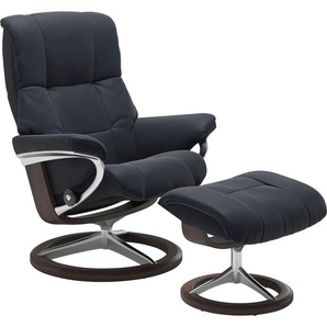 Relaxsessel STRESSLESS Mayfair Sessel Gr. Leder PALOMA, Signature Base Wenge, Relaxfunktion-Drehfunktion-Plus™System-Gleitsystem-BalanceAdapt™, B/H/T: 79 cm x 102 cm x 44 cm, blau (shadow blue paloma) Lesesessel und Relaxsessel