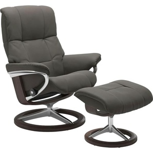 Relaxsessel STRESSLESS Mayfair Sessel Gr. Leder PALOMA, Signature Base Wenge, Relaxfunktion-Drehfunktion-Plus™System-Gleitsystem-BalanceAdapt™, B/H/T: 83 cm x 102 cm x 73 cm, grau (metal grey paloma) Lesesessel und Relaxsessel