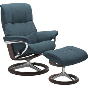 Relaxsessel STRESSLESS Mayfair Sessel Gr. ROHLEDER Stoff Q2 FARON, Signature Base Wenge, Relaxfunktion-Drehfunktion-Plus™System-Gleitsystem-BalanceAdapt™, B/H/T: 79 cm x 102 cm x 44 cm, blau (petrol q2 faron) Lesesessel und Relaxsessel