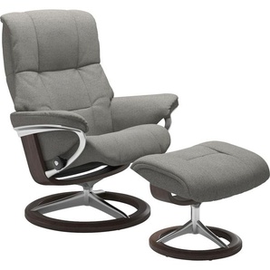 Relaxsessel STRESSLESS Mayfair Sessel Gr. ROHLEDER Stoff Q2 FARON, Signature Base Wenge, Relaxfunktion-Drehfunktion-Plus™System-Gleitsystem-BalanceAdapt™, B/H/T: 79 cm x 102 cm x 44 cm, grau (grey q2 faron) Lesesessel und Relaxsessel