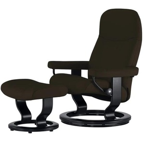 Stressless Relaxsessel mit Hocker braun - Leder Consul M ¦ braun ¦ Maße (cm): B: 76 H: 100 T: 71.0