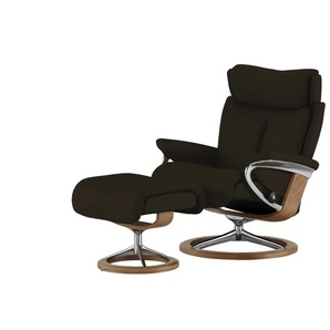 Stressless Relaxsessel mit Hocker braun - Leder Magic M ¦ braun ¦ Maße (cm): B: 82 H: 112 T: 78.0