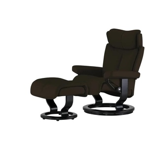 Stressless Relaxsessel mit Hocker braun - Leder Magic S ¦ braun ¦ Maße (cm): B: 77 H: 108 T: 76.0