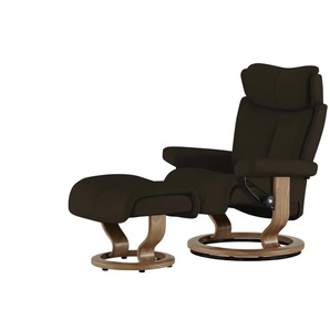 Stressless Relaxsessel mit Hocker braun - Leder Magic S ¦ braun ¦ Maße (cm): B: 77 H: 108 T: 76.0