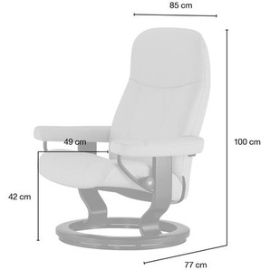 Stressless Relaxsessel mit Hocker  Consul L ¦ schwarz ¦ Maße (cm): B: 85 H: 100 T: 77