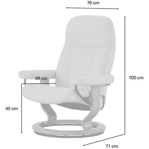 Stressless Relaxsessel mit Hocker  Consul - schwarz - Materialmix - 76 cm - 100 cm - 71 cm | Möbel Kraft