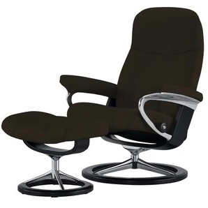Stressless Relaxsessel mit Hocker Leder Consul - braun - Materialmix - 78 cm - 97 cm - cm 70,0 | Möbel Kraft