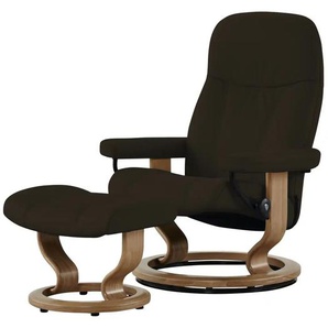 Stressless Relaxsessel mit Hocker Leder Consul - braun - Materialmix - 85 cm - 100 cm - cm 77,0 | Möbel Kraft