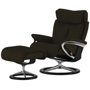 Stressless Relaxsessel mit Hocker Leder Magic - braun - Materialmix - 82 cm - 112 cm - cm 78,0 | Möbel Kraft