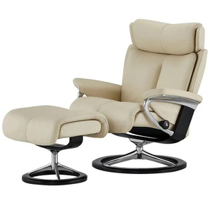 Stressless Relaxsessel mit Hocker Leder Magic - creme - Materialmix - 82 cm - 112 cm - cm 78,0 | Möbel Kraft