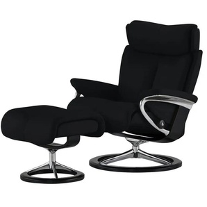 Stressless Relaxsessel mit Hocker Leder Magic - schwarz - Materialmix - 82 cm - 112 cm - cm 78,0 | Möbel Kraft