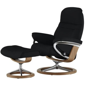 Stressless Relaxsessel mit Hocker Leder Sunrise - schwarz - Materialmix - 79 cm - 103 cm - cm 73,0 | Möbel Kraft