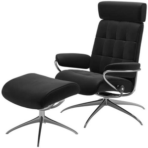 Stressless Relaxsessel mit Hocker London - schwarz - Materialmix - 80 cm - 111 cm - cm 74,0 | Möbel Kraft