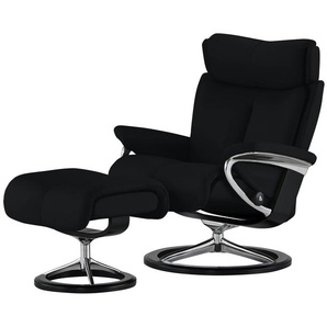 Stressless Relaxsessel mit Hocker  Magic M ¦ schwarz ¦ Maße (cm): B: 82 H: 112 T: 78