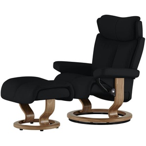Stressless Relaxsessel mit Hocker  Magic M ¦ schwarz ¦ Maße (cm): B: 81 H: 111 T: 77