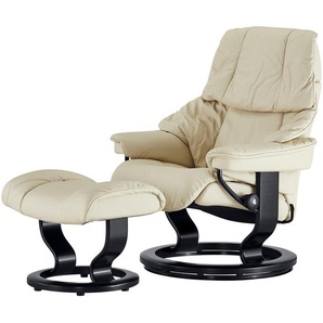 Stressless Relaxsessel mit Hocker  Reno L ¦ creme ¦ Maße (cm): B: 88 H: 108 T: 78