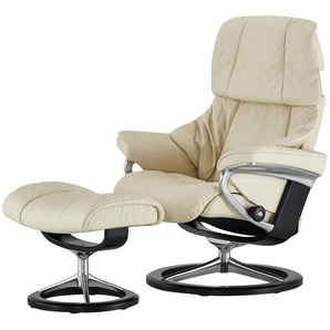 Stressless Relaxsessel mit Hocker  Reno M ¦ creme ¦ Maße (cm): B: 83 H: 110 T: 76