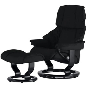 Stressless Relaxsessel mit Hocker Reno - schwarz - Materialmix - 79 cm - 108 cm - cm 75,0 | Möbel Kraft