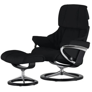 Stressless Relaxsessel mit Hocker Reno - schwarz - Materialmix - 79 cm - 109 cm - cm 75,0 | Möbel Kraft