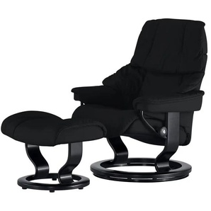 Stressless Relaxsessel mit Hocker Reno - schwarz - Materialmix - 88 cm - 108 cm - cm 78,0 | Möbel Kraft