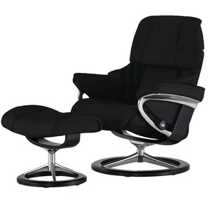 Stressless Relaxsessel mit Hocker Reno - schwarz - Materialmix - 92 cm - 110 cm - cm 80,0 | Möbel Kraft